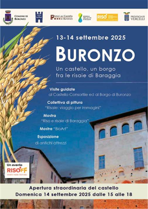 Un castello, un borgo fra le risaie di Baraggia